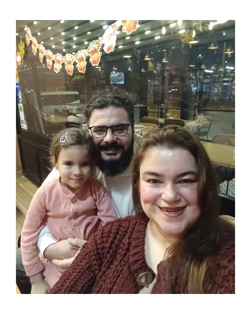 Berk Köksal with his family