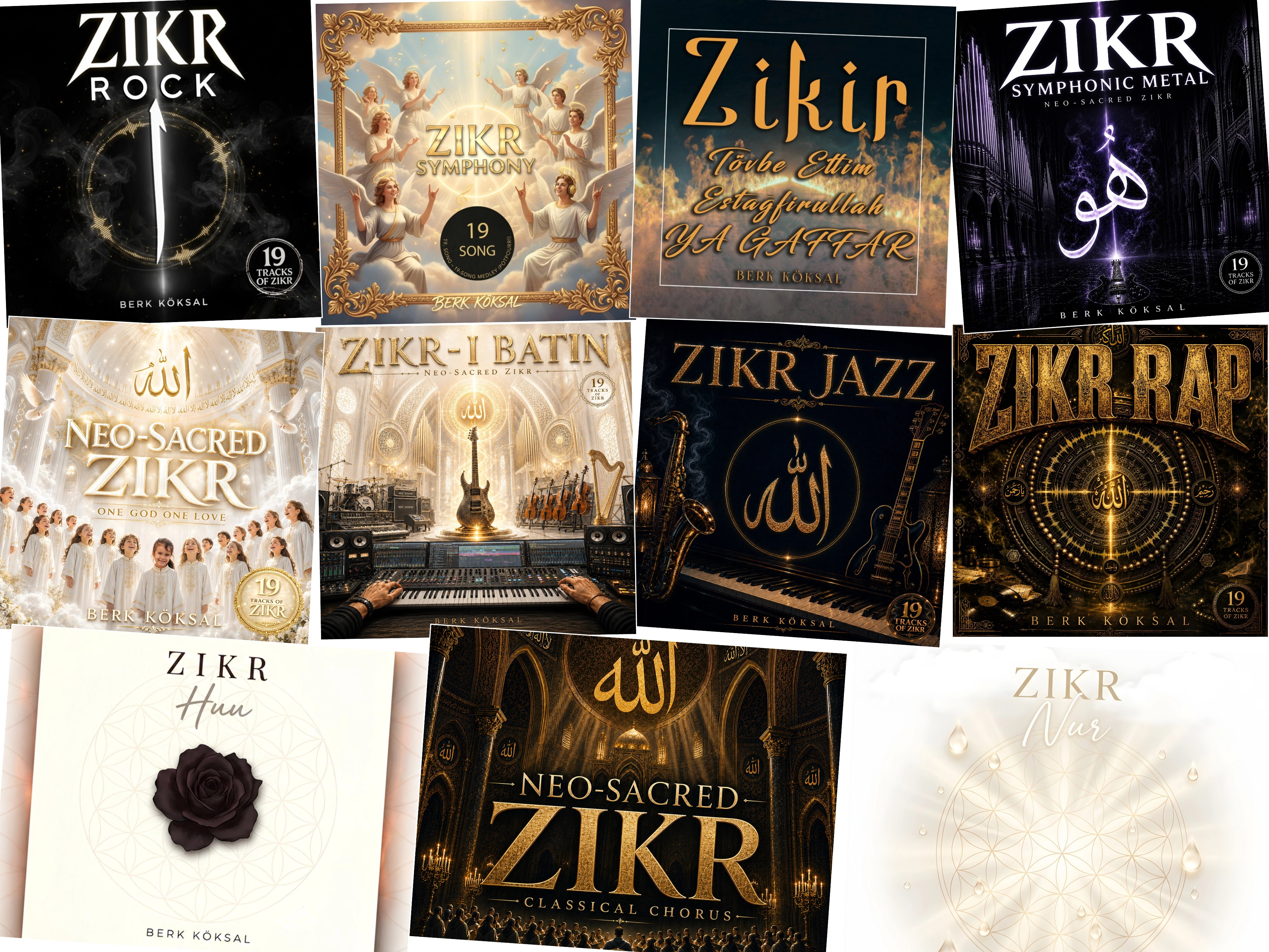 Neo-Sacred Zikr album artwork collection by Berk Köksal